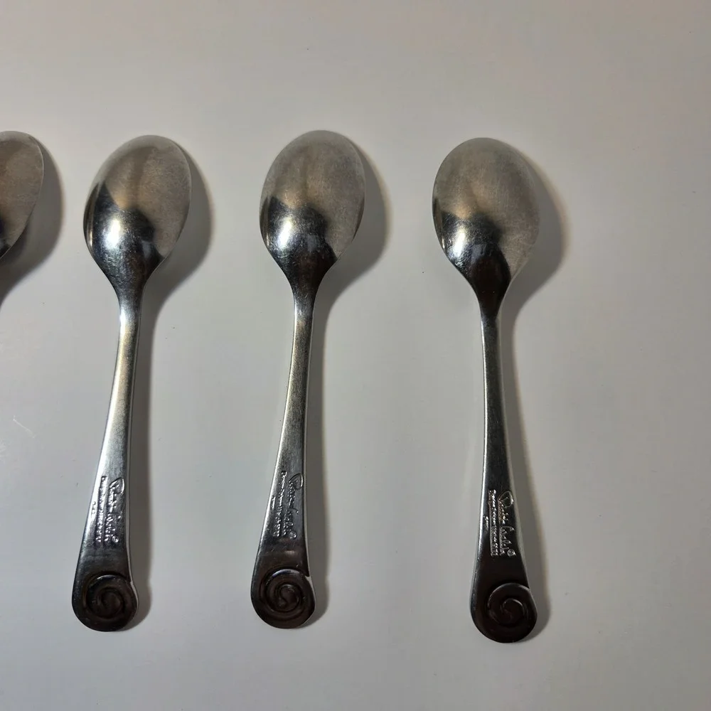 Robert Welch AMMONITE Glossy Teaspoons 18/10 Stainless China Designer 4 Spoon